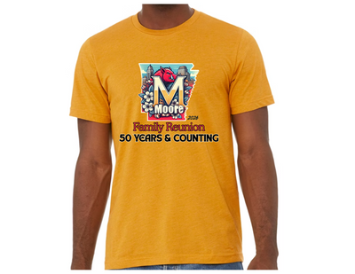 Moore Family Reunion 2026 T-Shirt – 50 Years & Counting