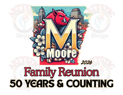 Moore Family Reunion 2026 T-Shirt – 50 Years & Counting