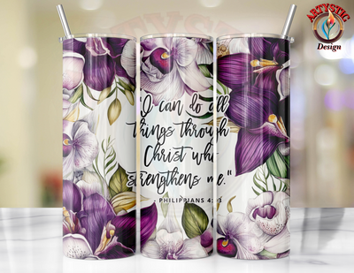 Bible Scripture Philippians 4:13 Tumbler