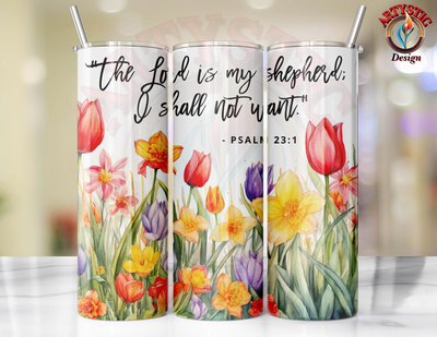 Bible Scripture Psalm 23:1 Tumbler